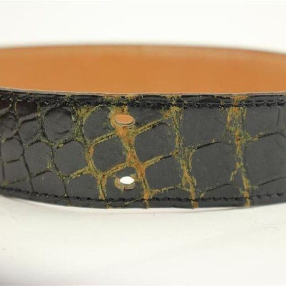 Hermès Crocodile Carriage Belt Black 106HERA823 - Picture 6 of 8